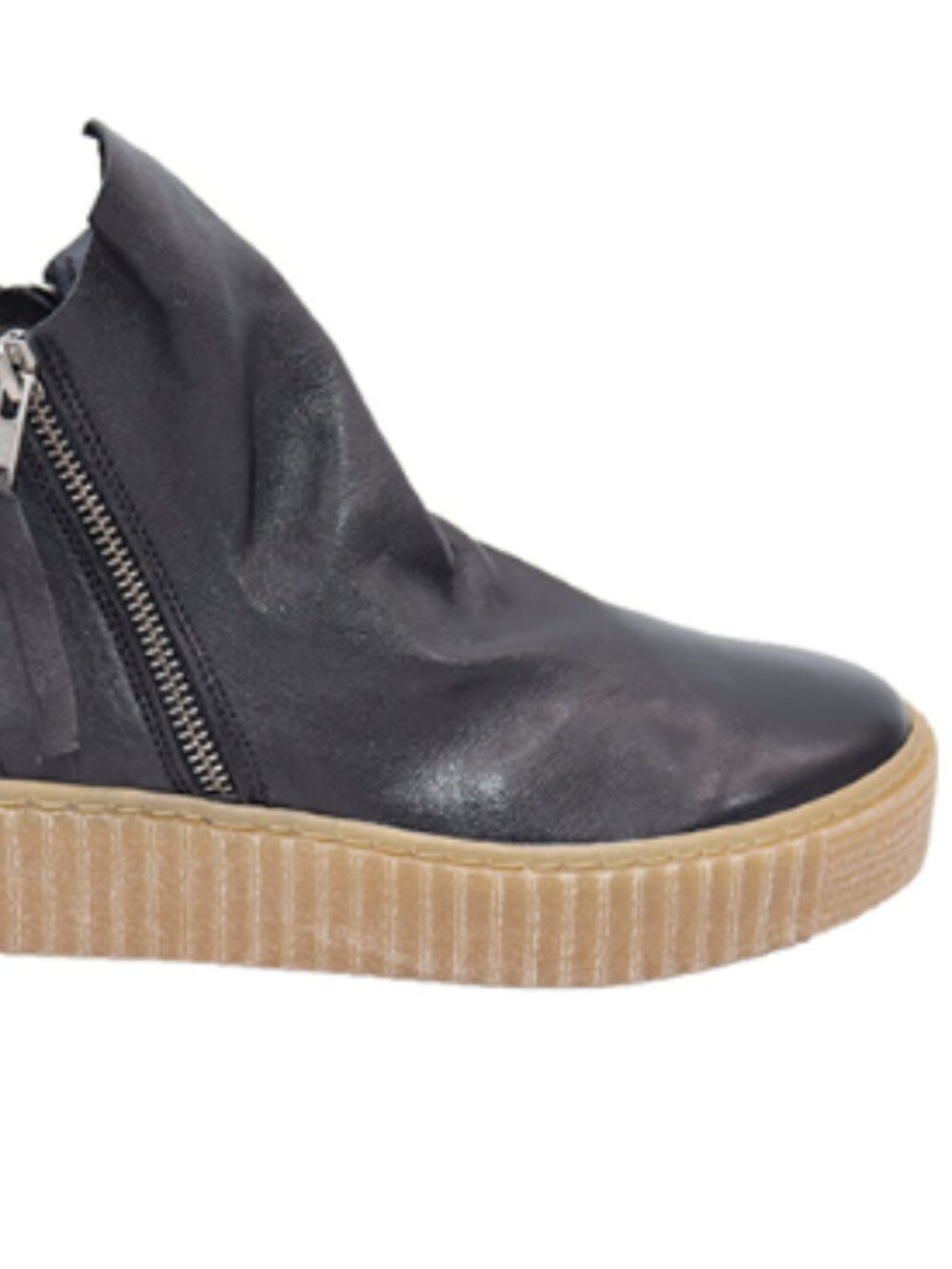 Laurevan Zelda Booties Leather Platform Ankle Boots Brown